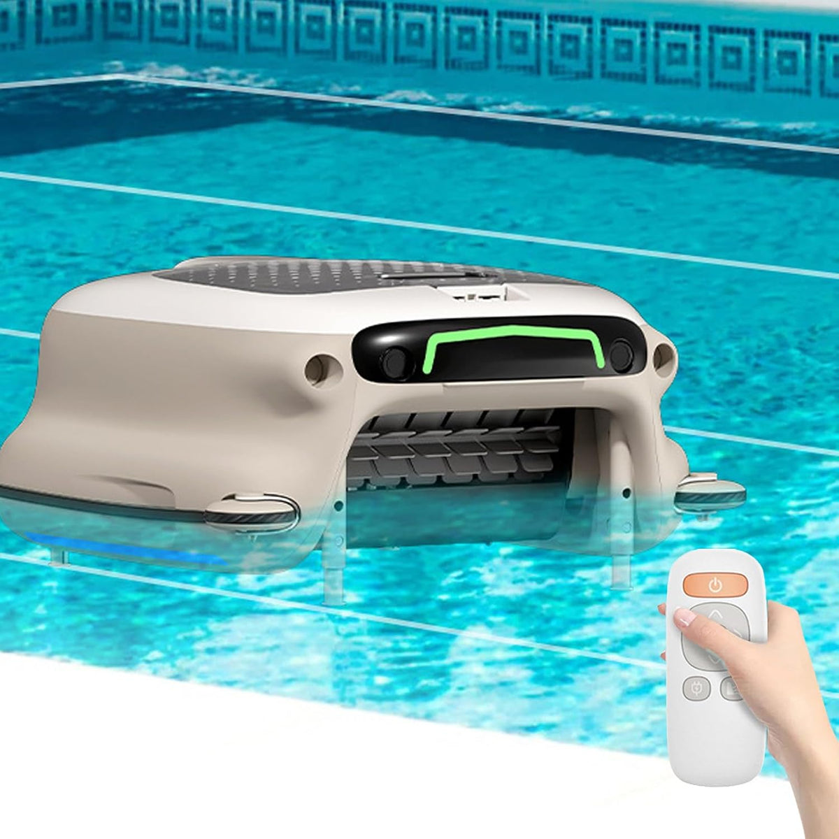 Zwembadrobot Vnatwgoo Zwemrobot, Met 7800 Mah Accu, Snelladen 3 Uur, 5-6 Uur Reinigen, Draadloze Automatische Zwembadreinigingsrobot