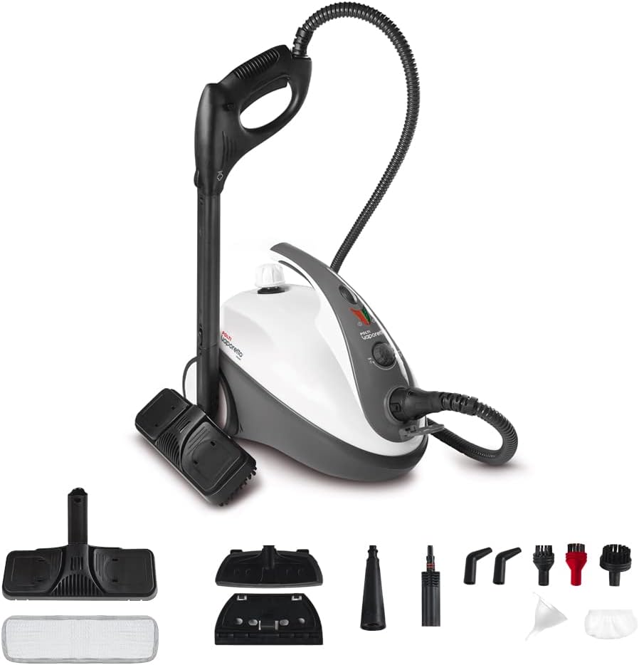 Polti Stoomreiniger Vaporetto Smart 30 S, 3 bar, doodt 99,99%* van de virusdeeltjes, zilver, met geïntegreerde accessoirehouder