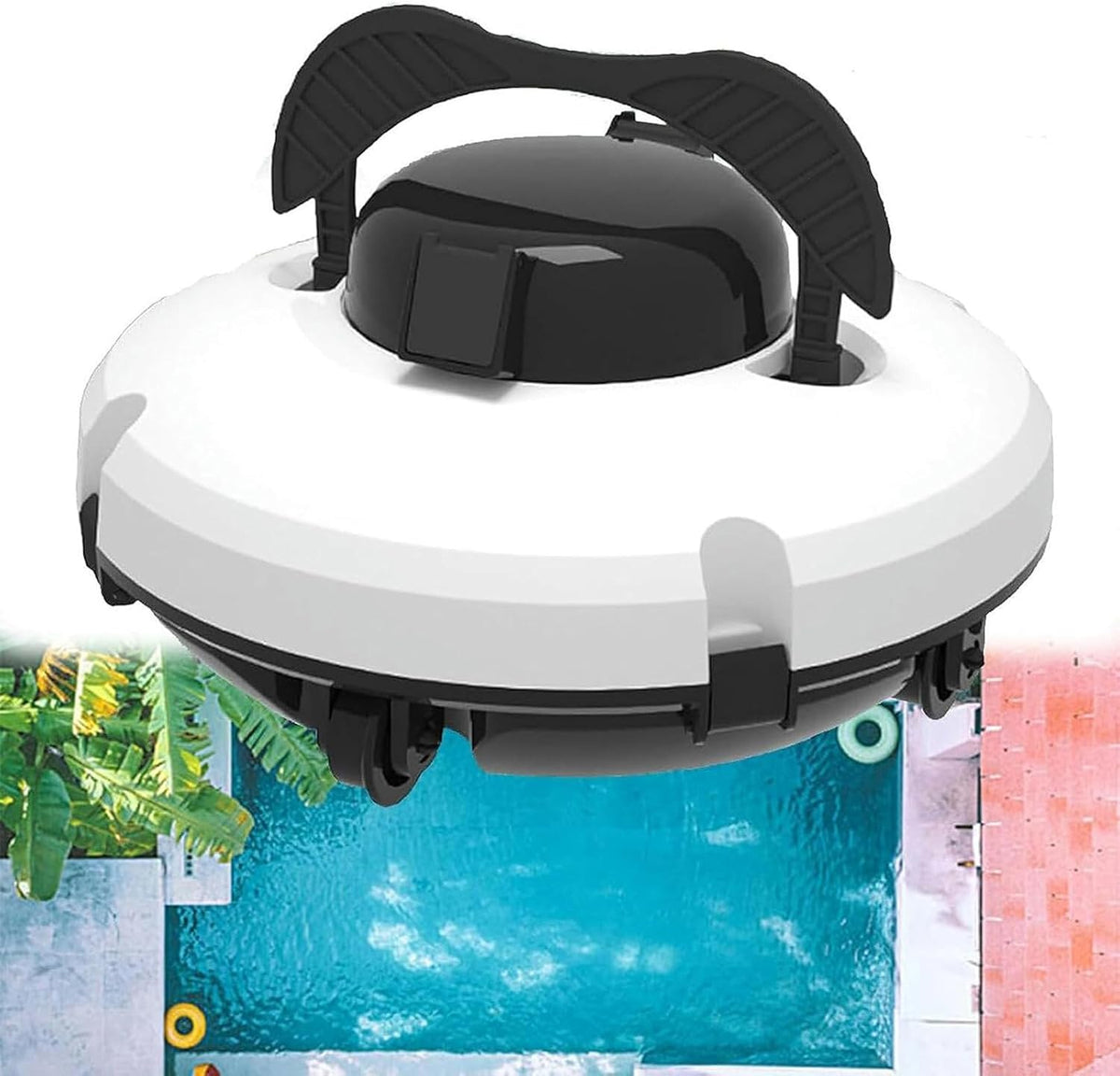 Nyans Zwembadrobot Draadloze Robot, voor Zwembaden, Volautomatische Zwembadstofzuiger, Wandklimmende Onderwater Reiniger, voor Ingegraven Zwembaden