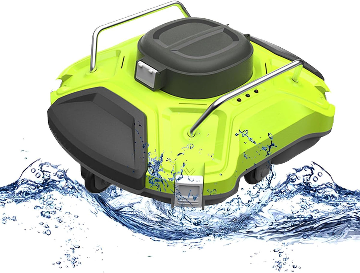 Zwembadrobot Aredwhiterui Snoerloze Zwembadreinigingsrobot, 2 Uur Uithoudingsvermogen, Automatische Zwembadstofzuiger, Met Slimme Navigatie, Green