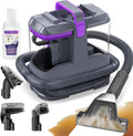 X-cotec Tapijtreiniger Draagbare 450W 13kPa, met 3 Borstels en Dubbel Reservoir Zelfreinigend Systeem, Lichtgewicht 2,6kg, voor Tapijten, Bank