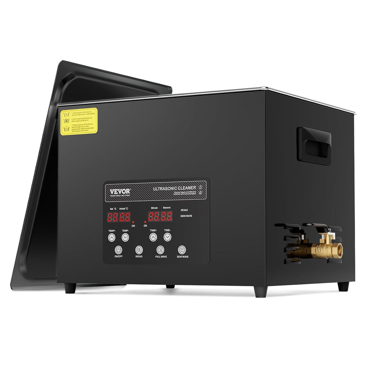 Vevor Ultrasone reiniger, 15 l, 360 W, industriële 40 kHz ultrasone reiniger, met timer en sieradenverwarming, digitale ultrasone reinigingsmachine