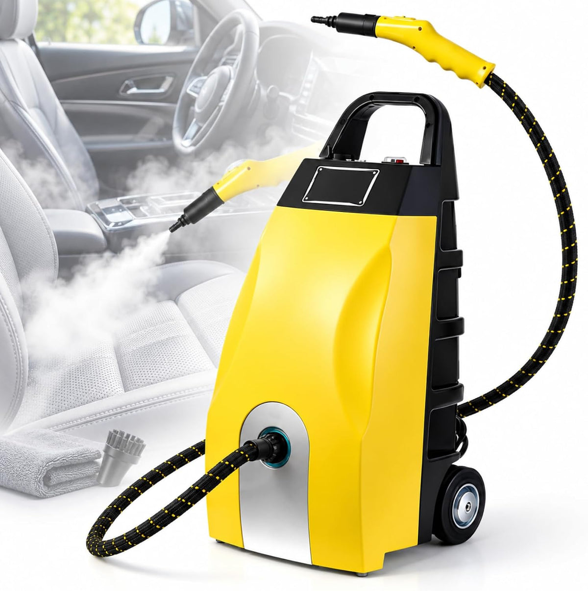 Yiyiran Stoomreiniger Commerciële Van 3000 W, Instelbare Stoomdruk Van 4-5 Bar En 3,5 Liter Tank, Met Grote Capaciteit Van 3,5 Liter, Stoommotor