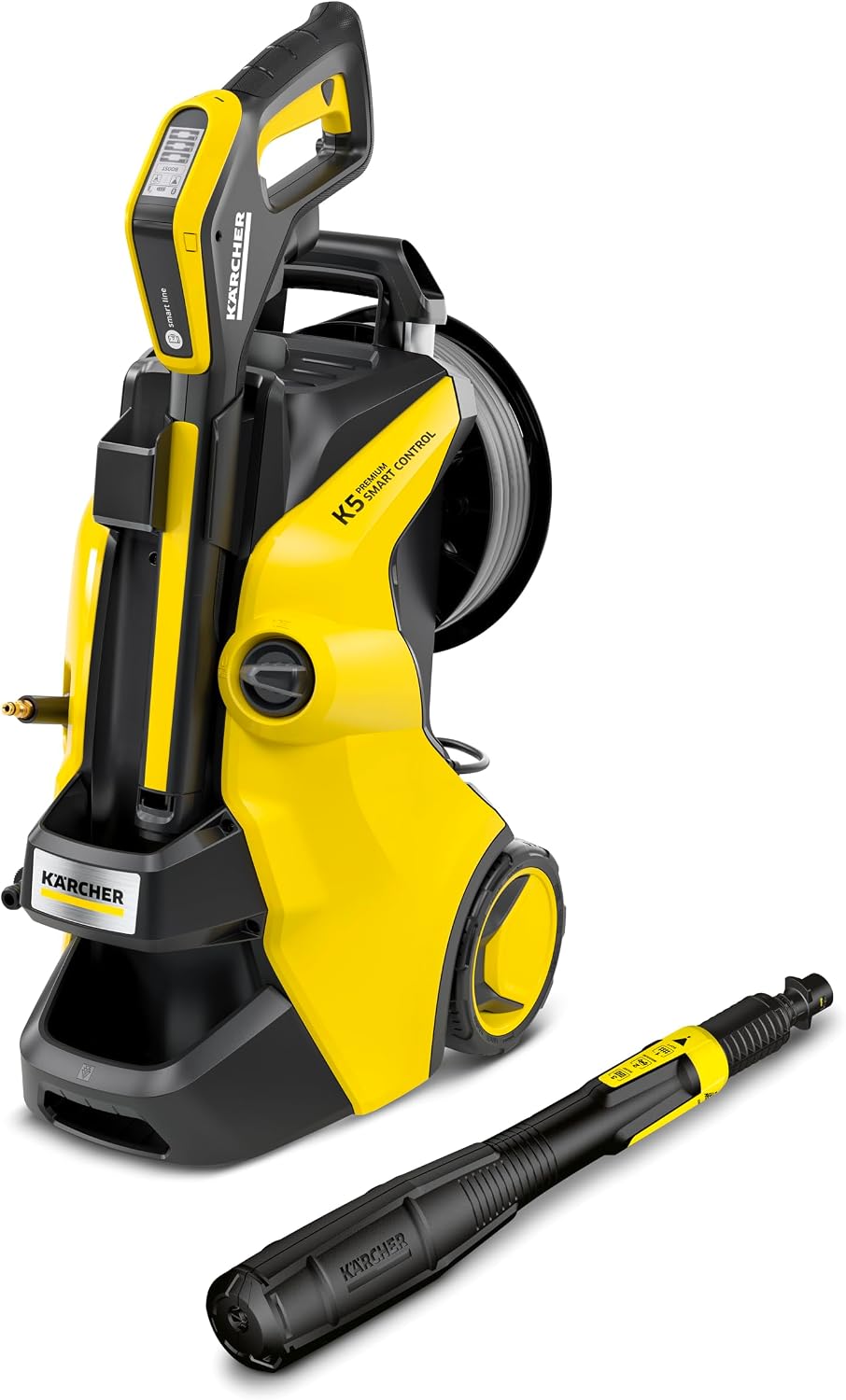 Hogedrukreiniger Kärcher K 5 Premium Smart Control Flex, druk: max. 145 bar, opbrengst: 500 l/u, oppervlakteprestatie: 40 m2/u, slangtrommel