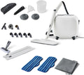 Amazon Basics Stoomreiniger Multifunctionele, 1500 W, met 22 Accessoires, Tank van 1,5L, zonder Chemicaliën, Wit, voor Thuis, Reiniging