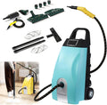 Lurecaqing Stoomreiniger Commerciële, 110°C Hoge Temperatuur Stoom, 3000W, 3,5L Tank, 6 Borstels & 20s Opwarmtijd blue, voor Restaurantkeuken & Auto