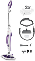 Polti Stoomreiniger Vaporetto SV440_Double Stoomdweil, 1500 W, 0,3 L, 15-in-1, doodt tot 99,9%* van de virusdeeltjes, ziektekiemen en bacteriën, paars