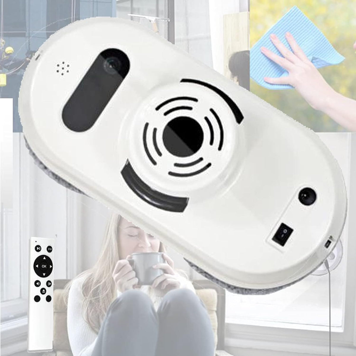 SaryEdge Product Vensterstofzuiger, bestuurd door afstandsbediening(, automatische elektrische ruitenreiniger, robot, voor slimme glasreiniger