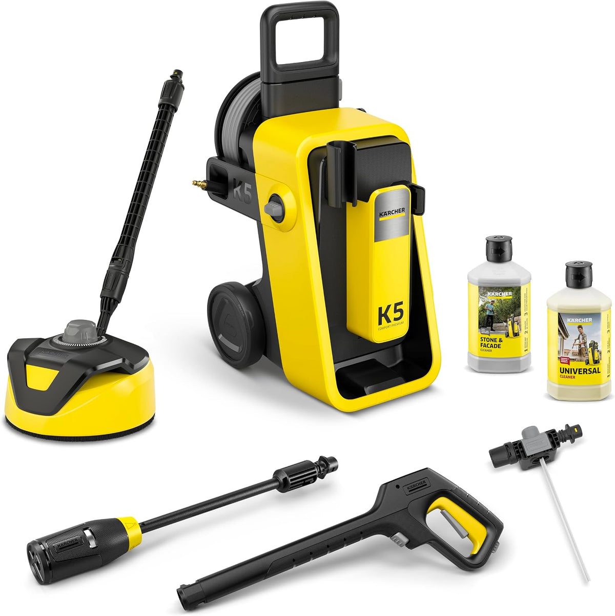 Hogedrukreiniger Kärcher K 5 Comfort Premium Home, druk: 145 bar, wateropbrengst: 500 l/u, gewicht: 18 kg, oppervlakte: 40 m2/u, 4-in-1 Multi Jet