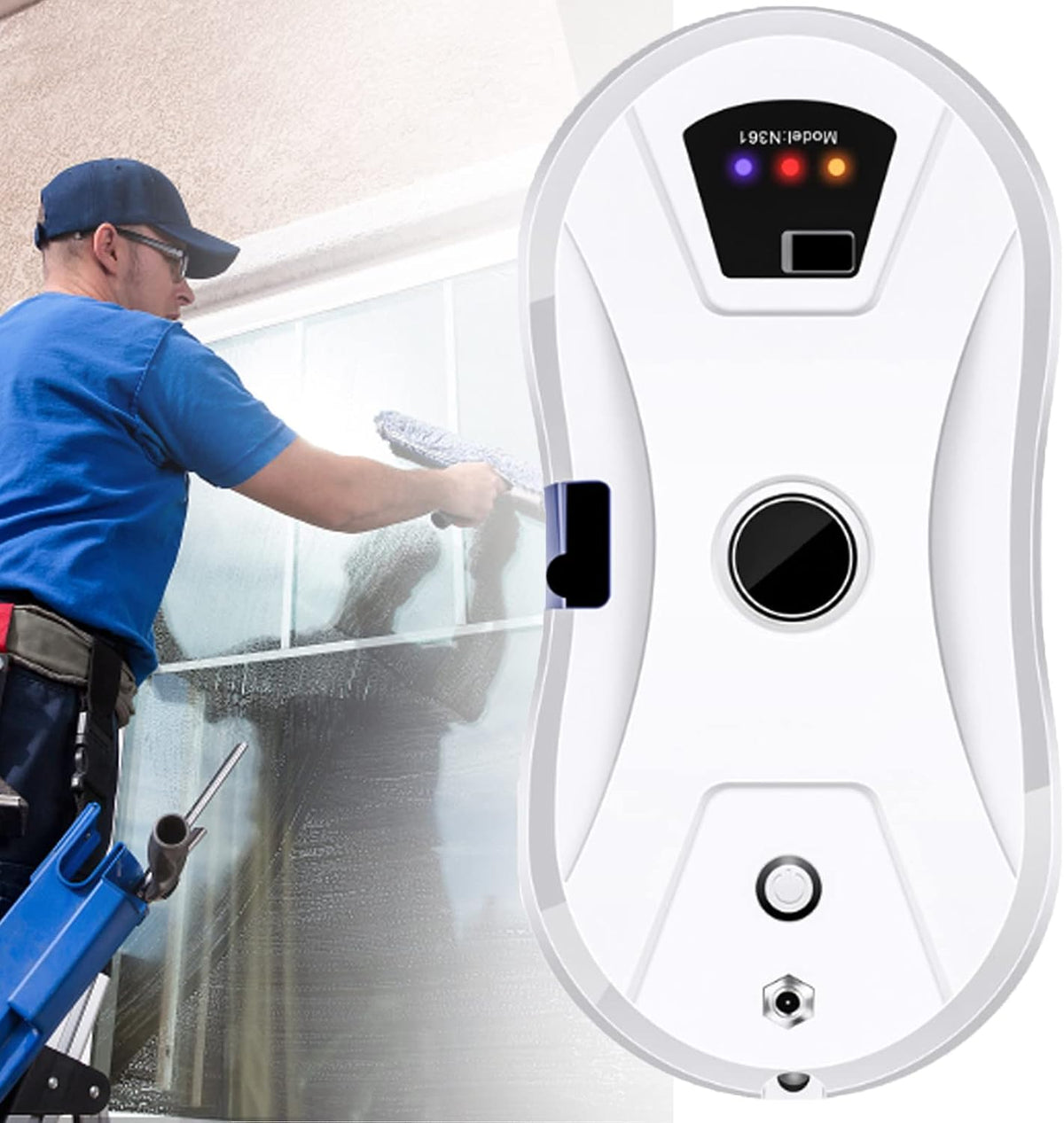 Robotstofzuiger Jintaoma Vensterglasreiniging Automatische slimme robotreiniger, met ultrasoon